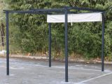 Stahl-Pergola 286 x 286 cm, mit Stoffdach