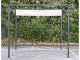 Stahl-Pergola 286 x 286 cm, mit Stoffdach