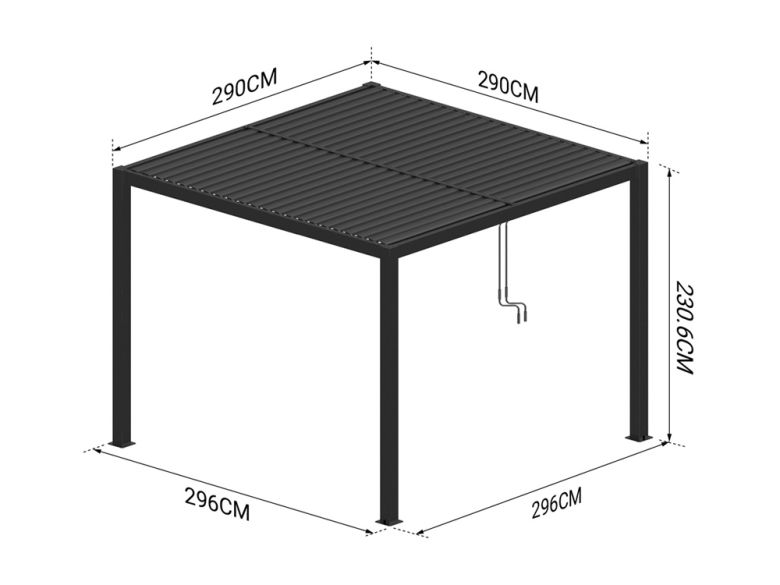 Pergola 290 x 290 cm - Anthrazit