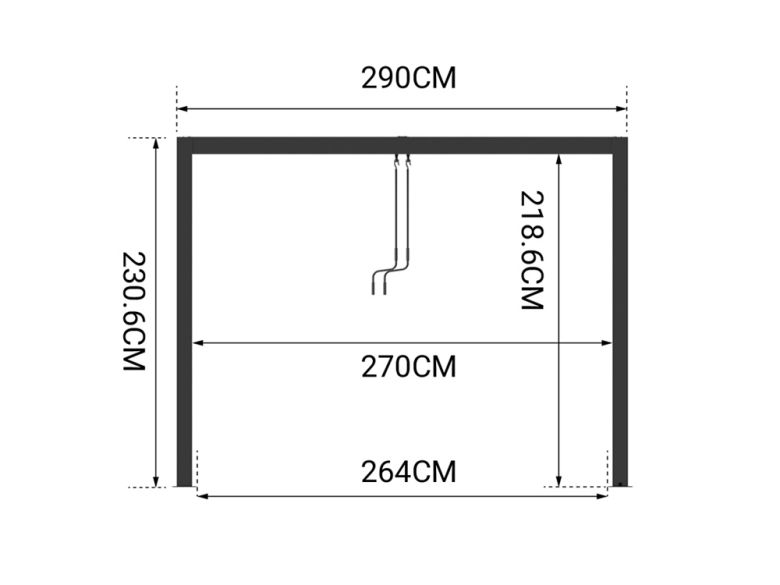 Pergola 290 x 290 cm - Anthrazit