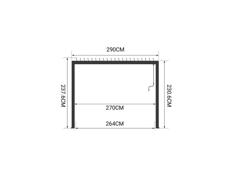 Pergola 574 x 290 cm - Anthrazit