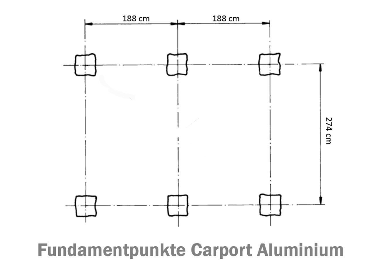 Carport Aluminium eloxiert 